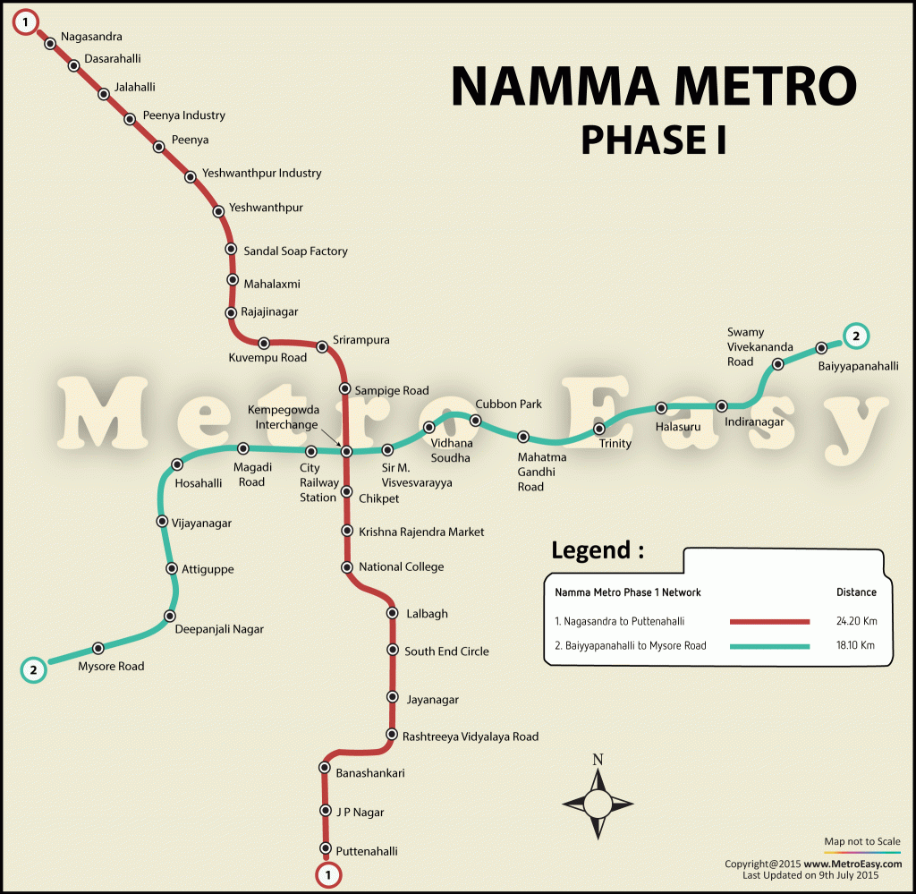 Namma Metro Map Phase 1 1024x999 